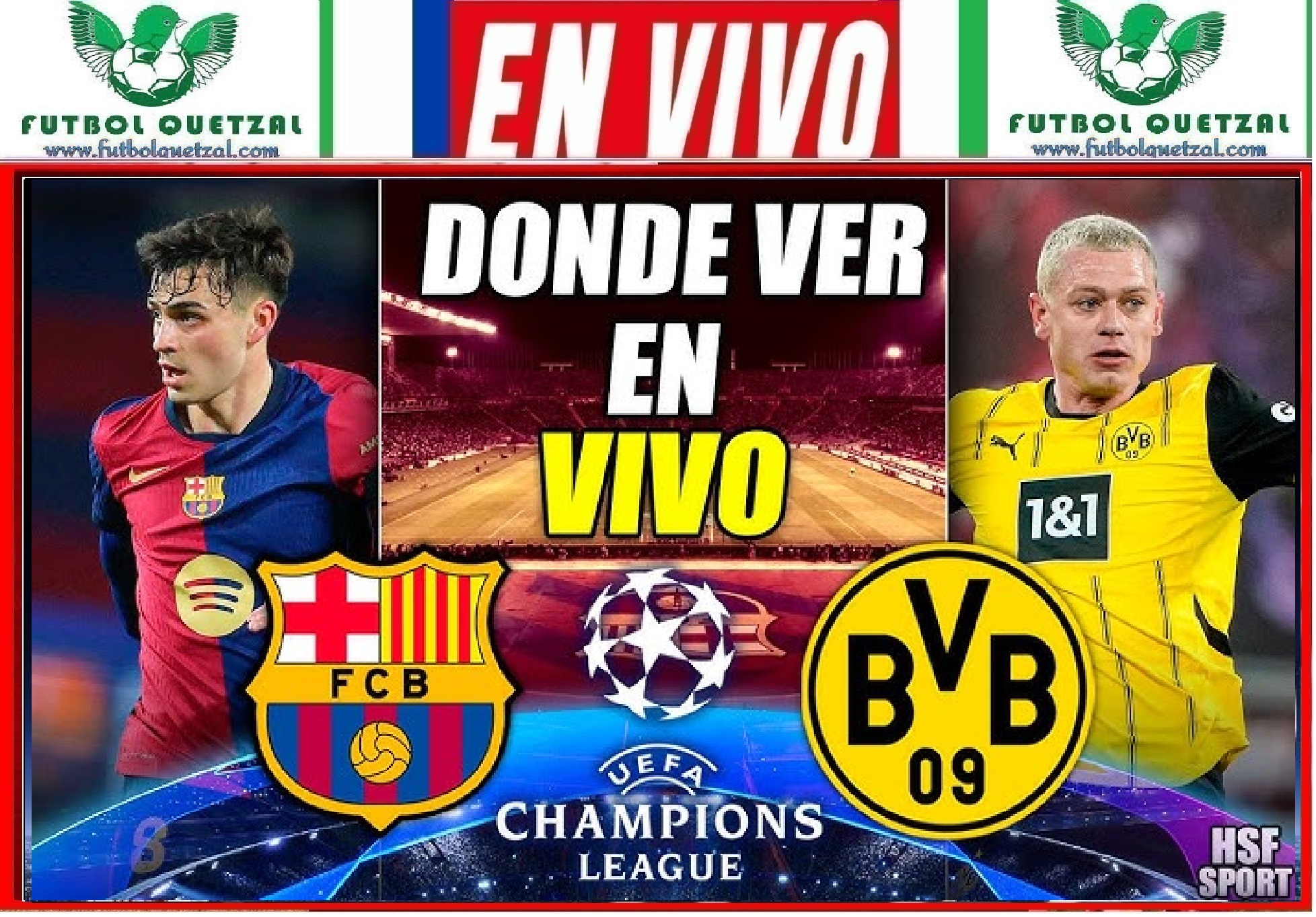 VER Barcelona vs Borussia Dortmund EN VIVO GRATIS IDA por Fútbol TV y ...