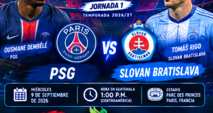 PSG vs Slovan Bratislava EN VIVO